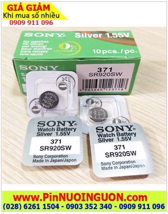 Sony SR920SW _Pin 371; Pin đồng hồ 1.55v Silver Oxide Sony SR920SW _Pin 371 (Xuất xứ NHẬT)